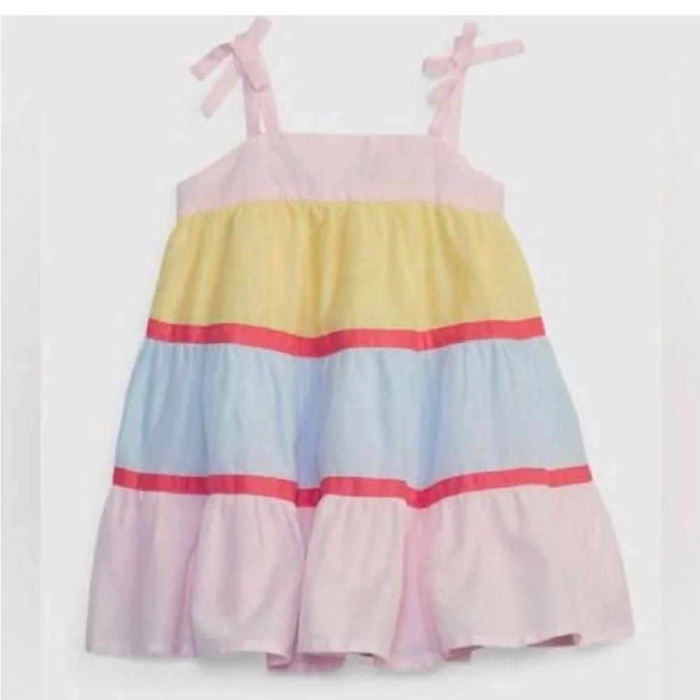 Baby gap multicolored tiered dress
